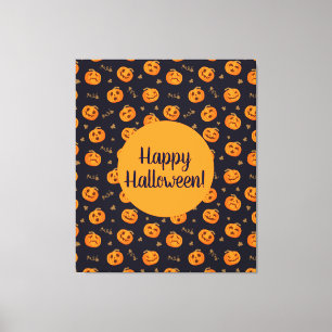 Toile Joyeux Halloween Funny Cute Citrouille Motif