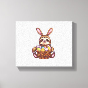 Toile Joyeux lapin de Pâques Pâques Panier OEufs de Pâqu