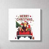 Joyeux Noël Vache Highland Écossaise Xmas Ferme An