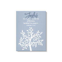 Joyeux Verse de la Bible Bleue et arbre simple