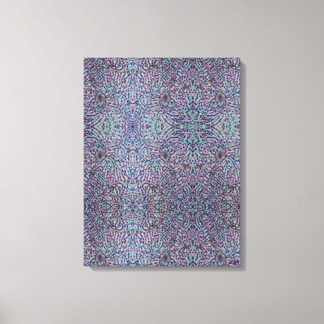Toile Joyful Confetti Mosaic Stretched Canvas Print (Recto)