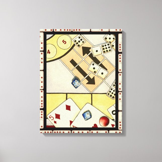 Toile Jumbled Assortiment of Games of Chance (Recto)