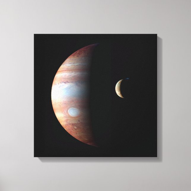 Toile Jupiter 5ème planète avec système solaire Cassini (Recto)