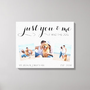 Toile Just You Me Et Le Chien Custom Photo Collage