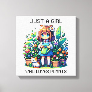 Toile Juste une fille qui aime les Plantes
