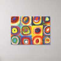 Kandinsky - Carrés aux cercles concentrés