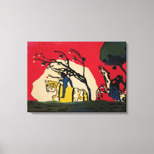 Toile Kandinsky - Deux pilotes contre un arrière - plan 