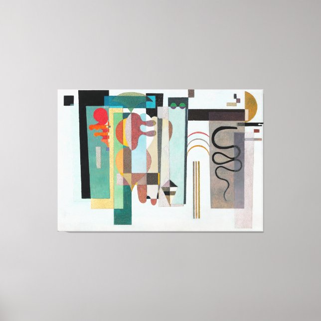 Toile KANDINSKY - DEUX POINTS VERTS - 1935 - Bauhaus - (Recto)
