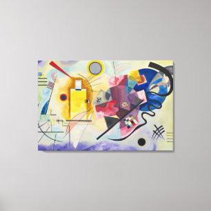 Toile KANDINSKY - Jaune Rouge Bleu