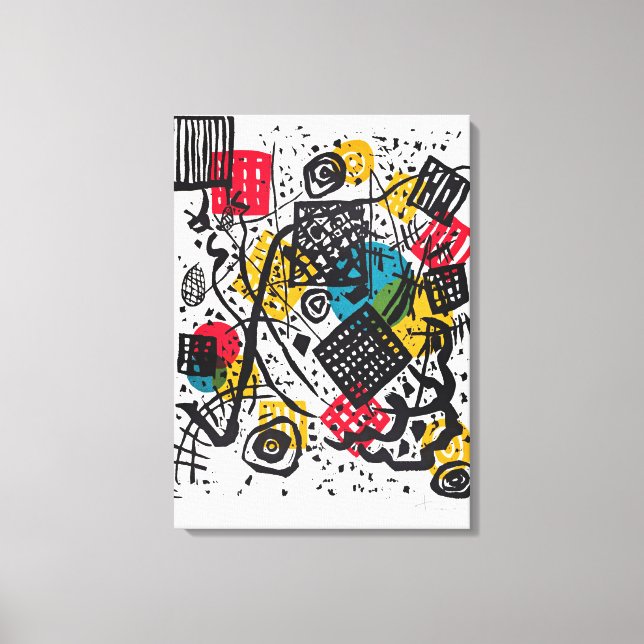 Toile Kandinsky - Petits Mondes V, art abstrait (Recto)