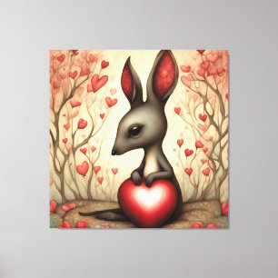 Toile Kangaroo Love 1