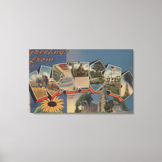 Toile Kansas (Capitale d'État/Fleur) (Recto)