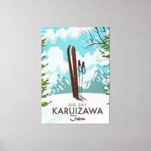 Toile Karuizawa Japon poster Voyage de ski