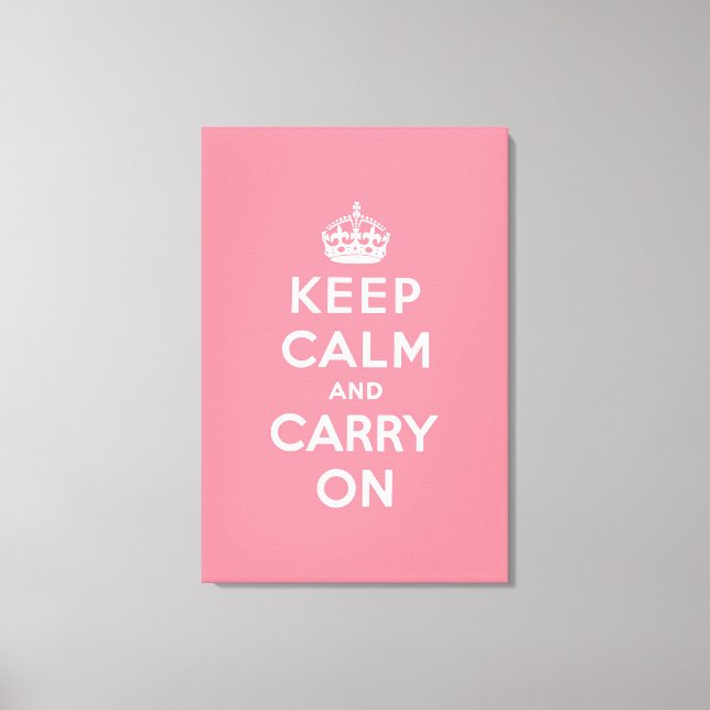 Toile keep calm and carry on original (Recto)