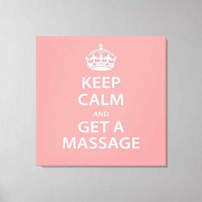 Toile Keep Calm and Get a massage (Recto)