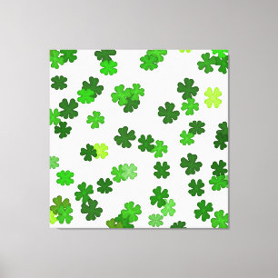 Toile Kelly green "Shamrocks en train de tomber"