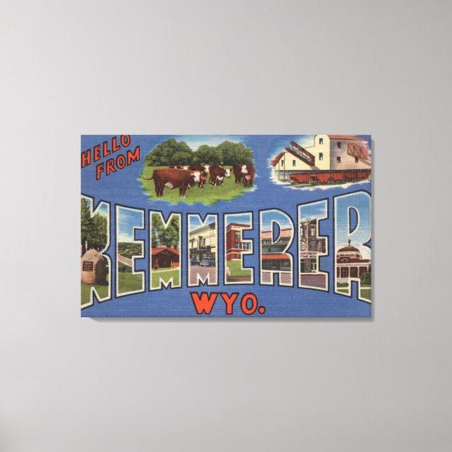 Toile Kemmerer, Wyoming - Scènes de grandes lettres (Recto)