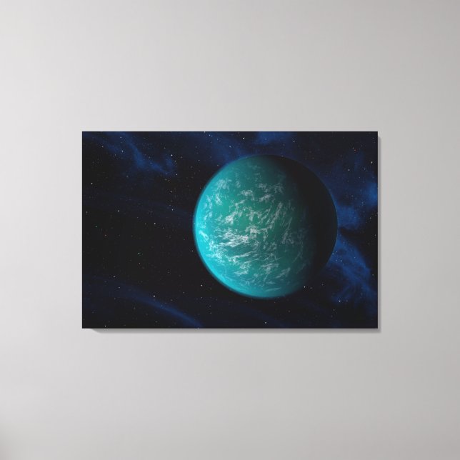 Toile Kepler 22b, Une planète extra-solaire. (Recto)