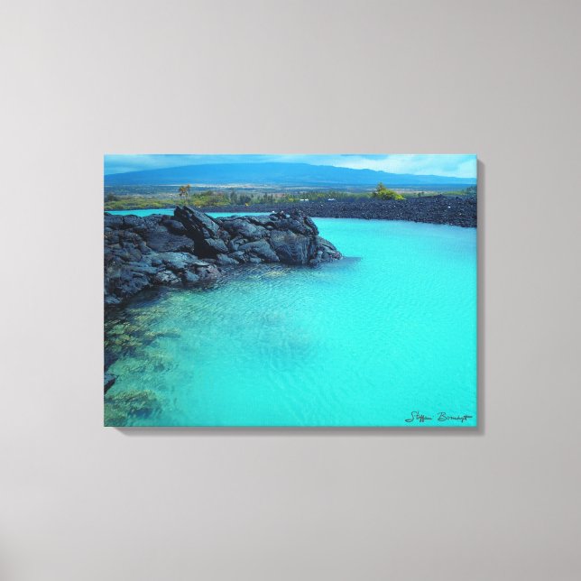 Toile Kiholo Bay grande île Hawaii pittoresque impressio (Recto)
