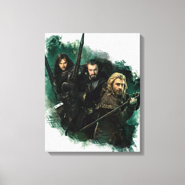 Toile Kili, THORIN OAKENSHIELD™, & Fili Graphic (Recto)