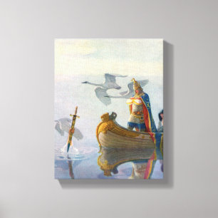 Toile King Arthur & Excalibur, c. 1922 par N.C Wyeth