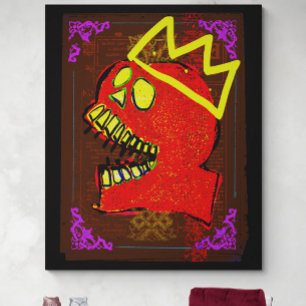 Toile King Calavera Skull Geek NFT Art
