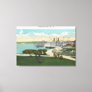 Toile Kingston Point Vue de Hendrick Hudson Steamer