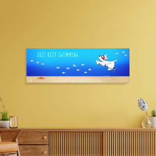 Toile KiniArt Westie White Terrier Océan