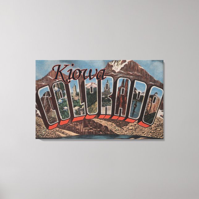Toile Kiowa, ColoradoGrandes lettres ScènesKiowa, CO (Recto)