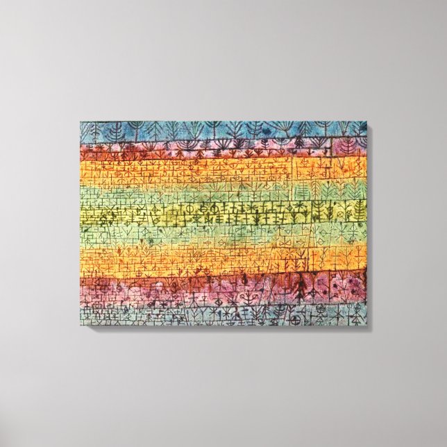 Toile Klee - Pépinière d'arbres (Recto)