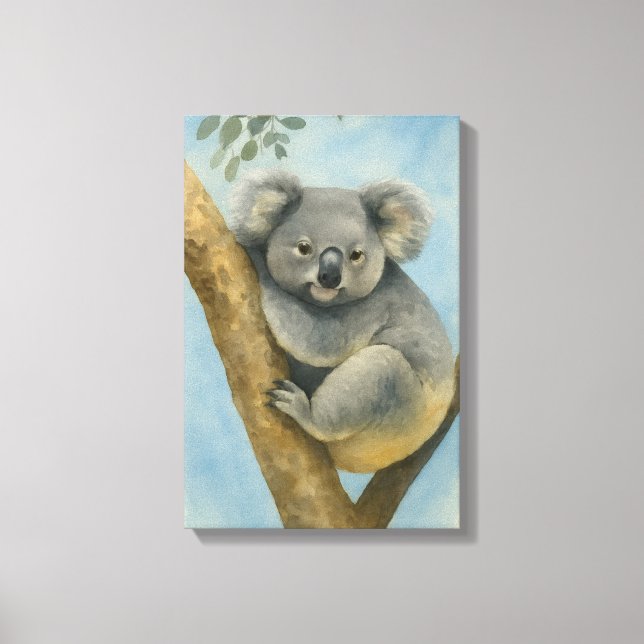 Toile Koala Calm - Aquarelle Faune (Recto)