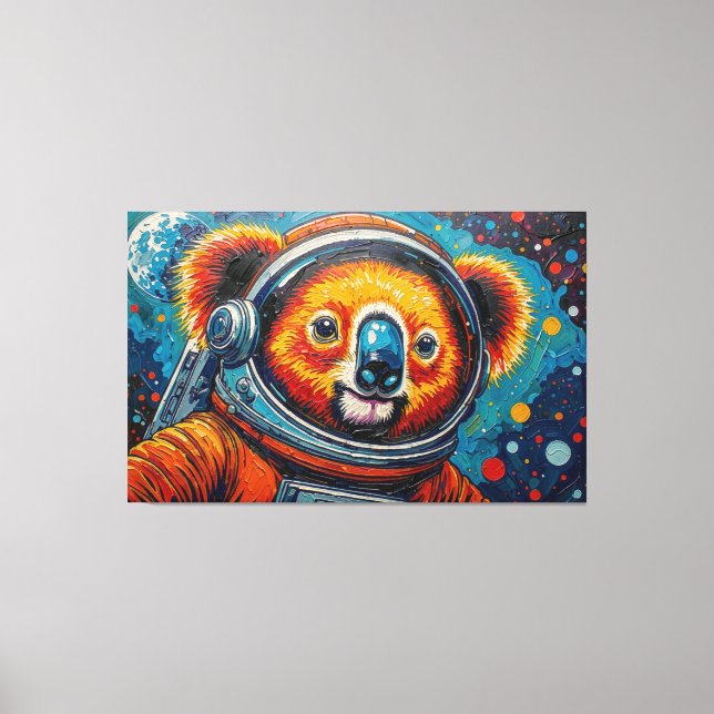 TOILE KOALA DANS L'ESPACE (Recto)