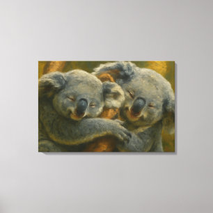 Toile Koala Embrace - Tender Wildlife Moment