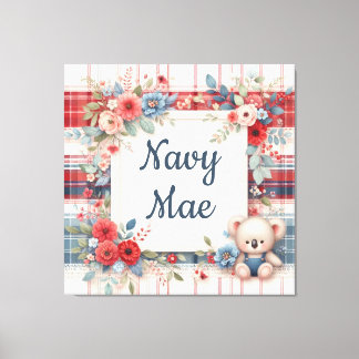 Toile Koala patchwork coordonnant l'impression canas