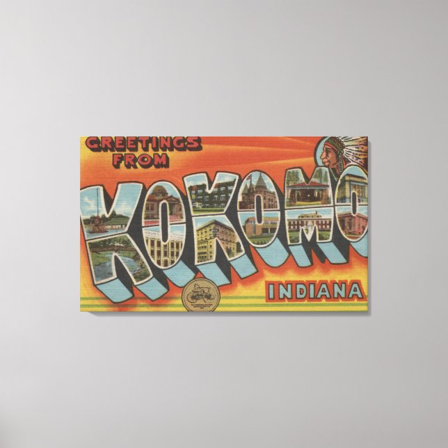 Toile Kokomo, Indiana - Scènes de grandes lettres (Recto)