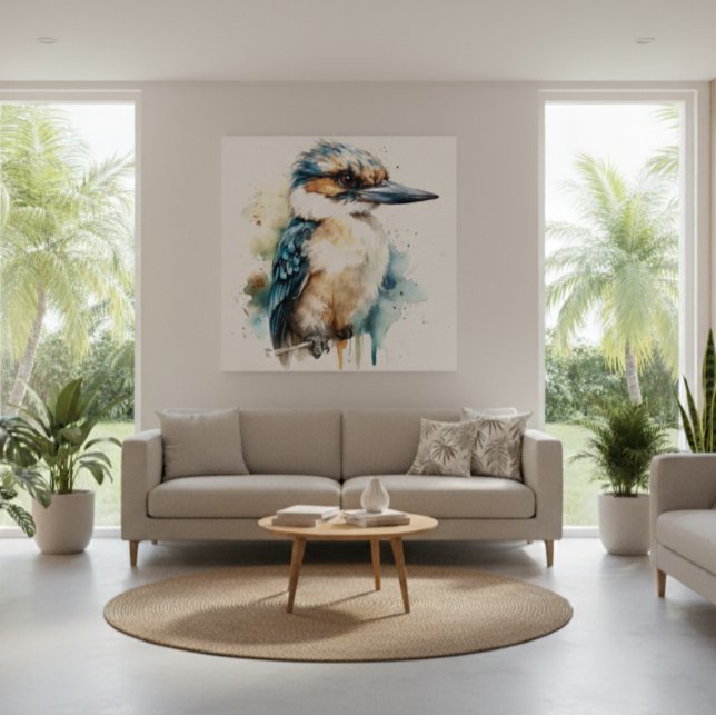 Toile Kookaburra sur une branche (Créateur téléchargé)