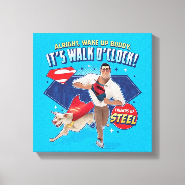 Toile Krypto & Superman - C'est Walk O'Clock ! (Recto)