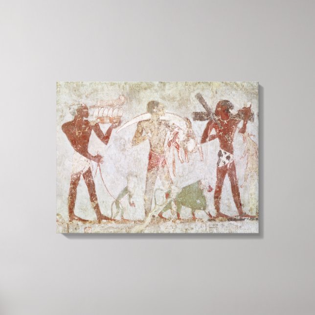 Toile Kushites transportant des tributs d'or (Recto)