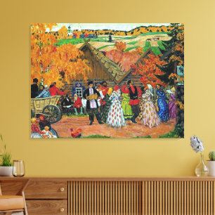 Toile Kustodiev - Fête villageoise,