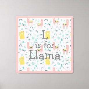 Toile L Est Pour Llama Boho Cute Alapaca Nursery