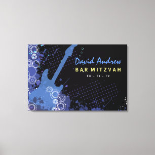 Toile La barre Mitzvah de guitare signent dedans la