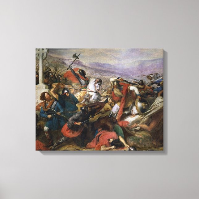 Toile La bataille de Poitiers, remportée par Charles Mar (Recto)