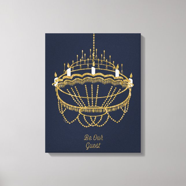Toile La beauté et la bête | Chandelier - Soyez notre in (Recto)