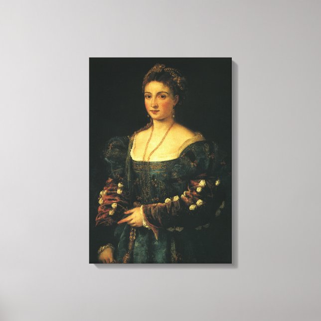 Toile La Bella, Duchesse d'Urbino par Titien (Recto)