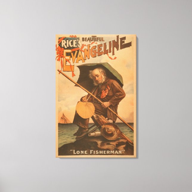 Toile La belle Evangeline de Rice "Pêcheur solitaire" (Recto)