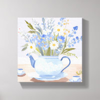 La Bouilloire Fleurie | Peinture de thé à l'aquare