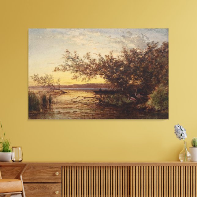 Toile La Camargue, Coucher De Soleil - Félix Ziem (Insitu(Salon))