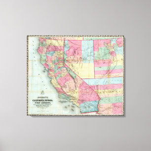 Toile La carte de Bancroft de la Californie, Nevada