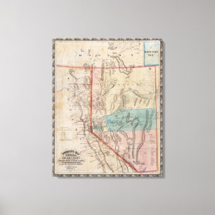 Toile La carte de DeGroot du territoire du Nevada