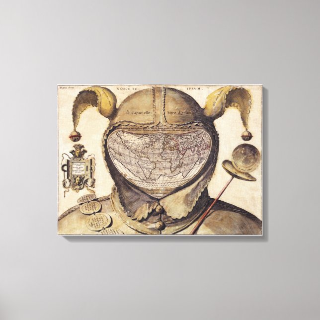 Toile La carte du monde Casquette de l'idiot (Recto)